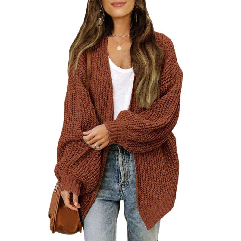 Mackenzie | Loose Retro Sweater Coat Women's Mid-length Knitted Cardigan