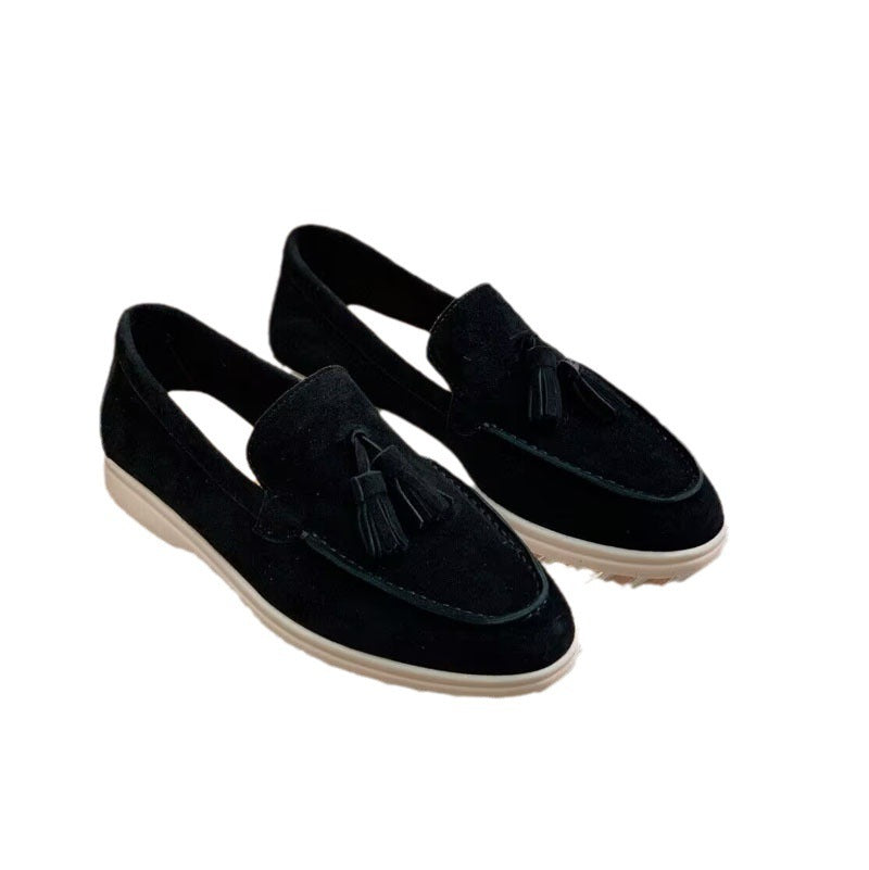 Alexa | Fashion Suede Tassel Slip-on Loafers