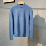 Maël | Mock Neck Solid Color Bottoming Shirt Casual Sweater