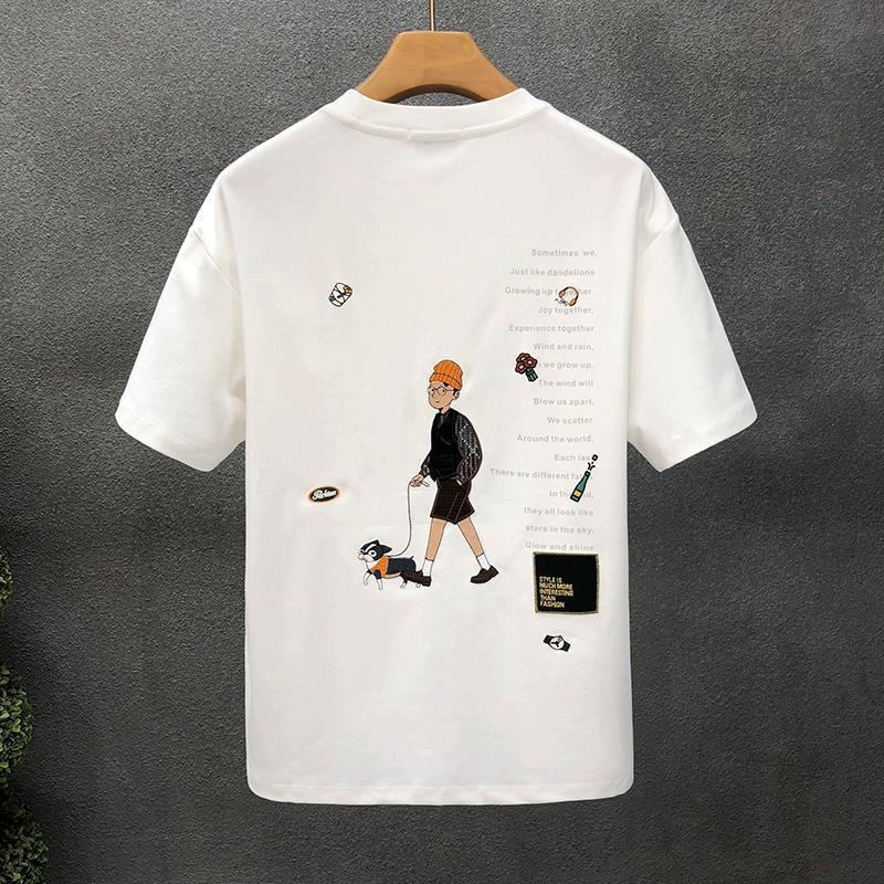 Jacob | Cartoon Printed Short-sleeved T-shirt Men's Clothes Men's Loose T-shirt