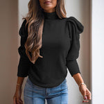 Estelle | Ladies Turtleneck Lamb Sleeve Sweater