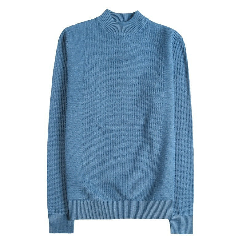 Maël | Mock Neck Solid Color Bottoming Shirt Casual Sweater