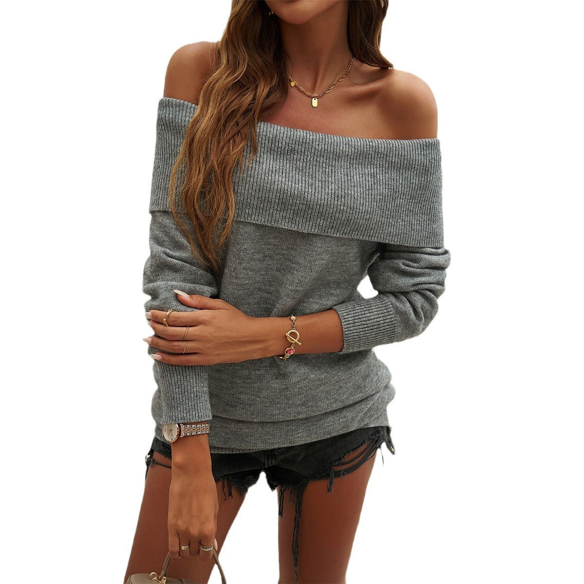 Nevaeh | Women's solid color sweater