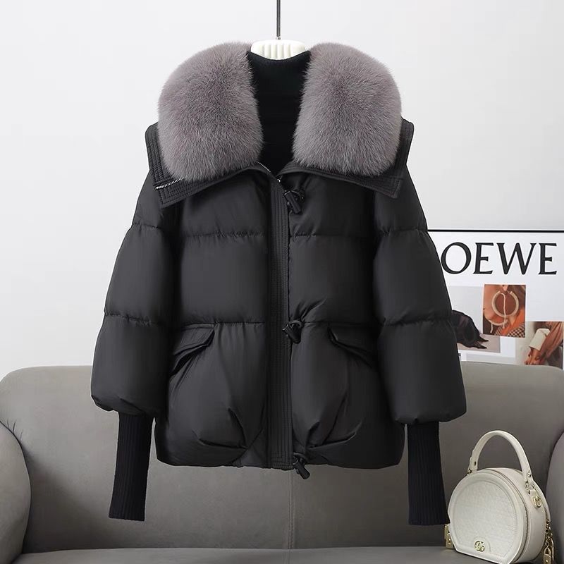 Lily | Down Cotton Padded Jacket with Short Fur Collar