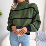 Justine | Knitted sweater half turtleneck sweater