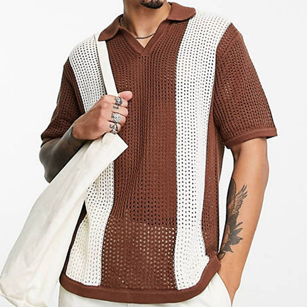 Axel | Summer Thin Hollow Color Matching Shirt