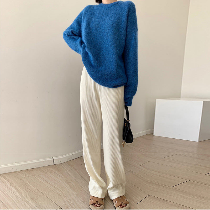 Alix | Women's Autumn And Winter New Klein Blue Sweater