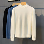 Maël | Mock Neck Solid Color Bottoming Shirt Casual Sweater