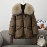 Lily | Down Cotton Padded Jacket with Short Fur Collar