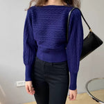 Alison | Feminine Temperament Wears Round Neck Short Sweater