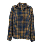 Stella | Autumn American Brown Plaid Shirt Women's