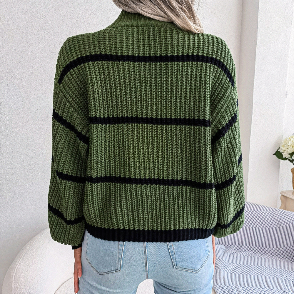 Justine | Knitted sweater half turtleneck sweater