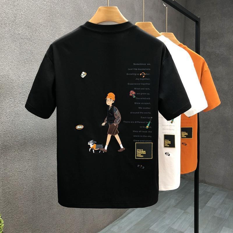 Jacob | Cartoon Printed Short-sleeved T-shirt Men's Clothes Men's Loose T-shirt