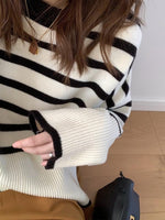 Ella | Youthful Appearance Style Striped Sweater for Women