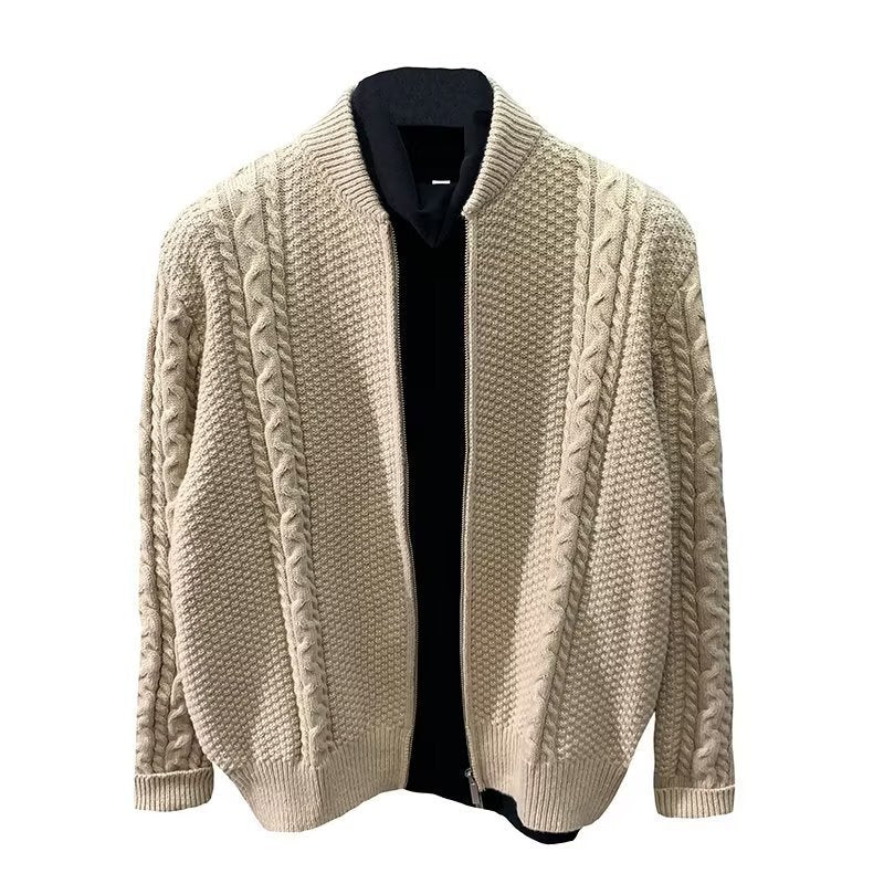 Louis | Double Zipper Design Cardigan Sweater Simple All-match