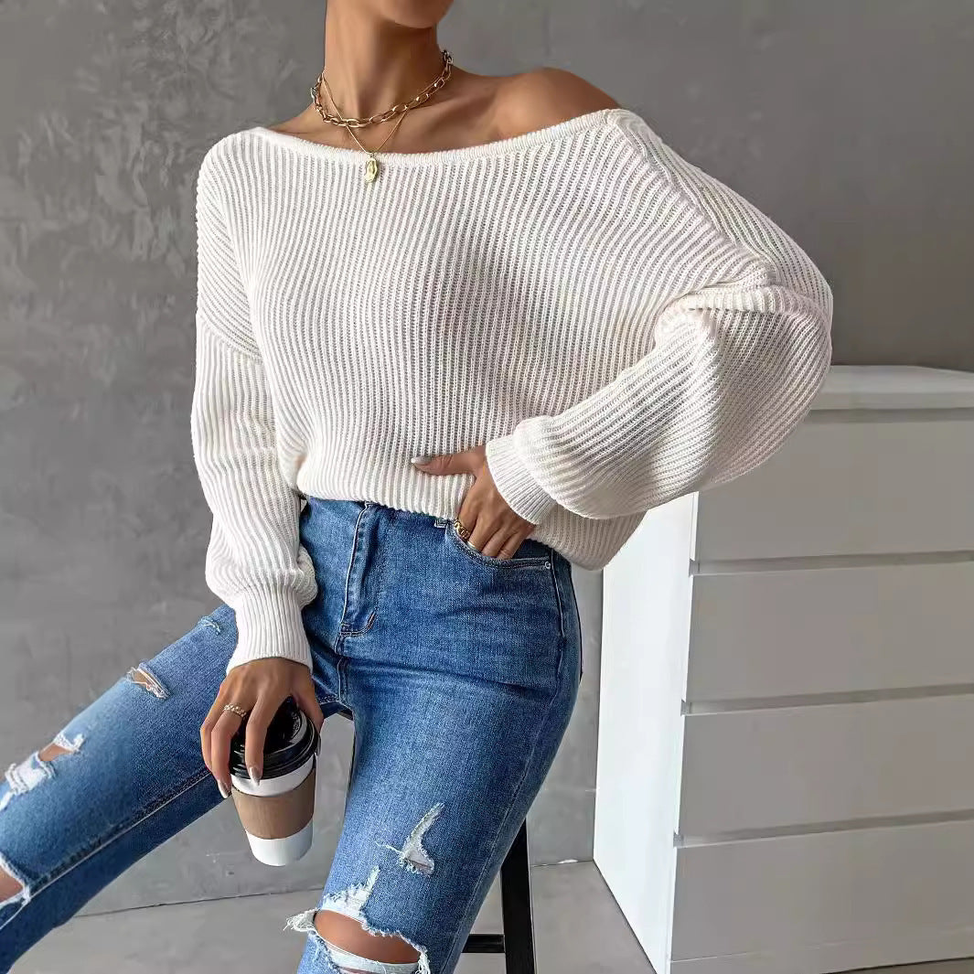 Penelope | Backless Sweater Long Sleeve Long Sleeve Knitted