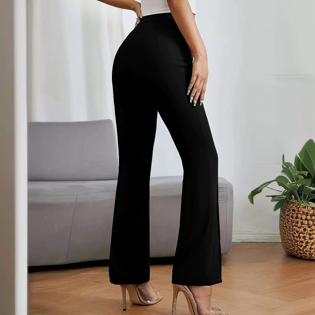 Victoire | Small slimming straight pants with matching elastic belt