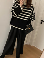 Ella | Youthful Appearance Style Striped Sweater for Women